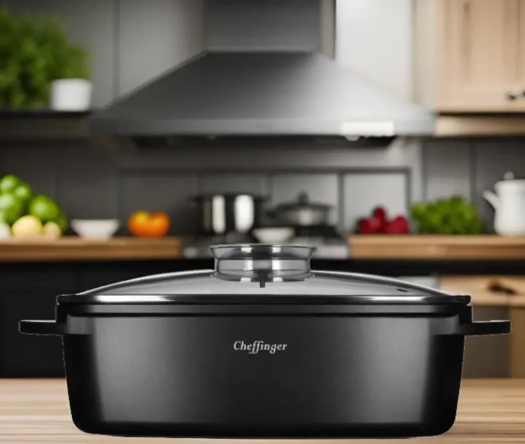 Cheffinger-Roaster-with-lidl-32cm-Zwart-Inductie-Altijd-Korting