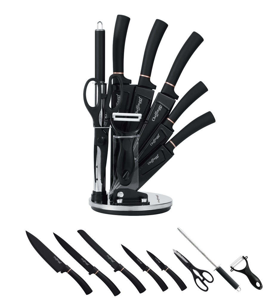 9-PIECE-KNIFE-SET-WITH-ROTATING-cheffinger-altijd-korting-CF-KS11