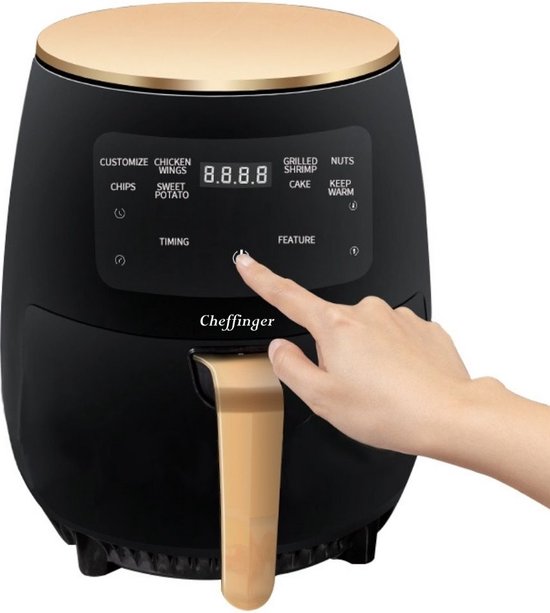 cheffinger-Air-Fryer-4.5-liter-Black-CF-AFRY-4.5-Altijd-Korting