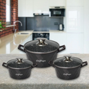6-delige diamanten braadpan set
