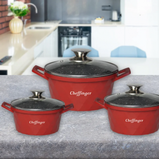6-delige diamanten braadpan set